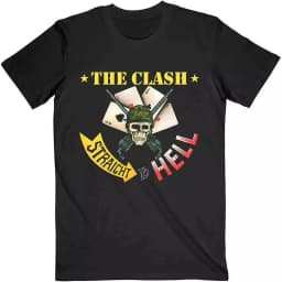 The Clash Collision Band London Calling, A Casual T-shirt Men's and Women's Luxury Band Brand, Featuring Dropped Guitarists