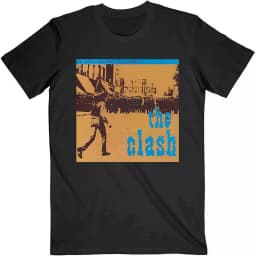 The Clash Collision Band London Calling, A Casual T-shirt Men's and Women's Luxury Band Brand, Featuring Dropped Guitarists