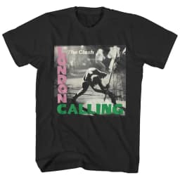 The Clash Collision Band London Calling, A Casual T-shirt Men's and Women's Luxury Band Brand, Featuring Dropped Guitarists