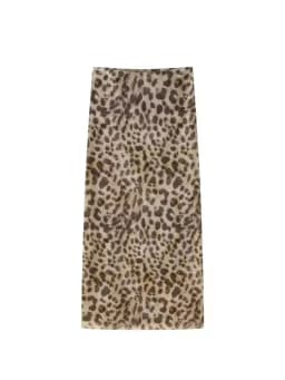Women Leopard Print 2 Piece Outfit Strapless Ruched Crop Top Maxi Skirt Set With Choker Scarf Party Clubwear For Summer
