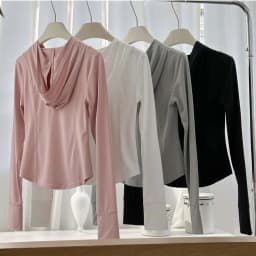 Casual Anti UV Summer Sunscreen Hoodie Long Sleeve Shirt Quick Dry Jacket Women Solid Color Thin Sun Protection Coats Running