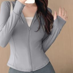 Casual Anti UV Summer Sunscreen Hoodie Long Sleeve Shirt Quick Dry Jacket Women Solid Color Thin Sun Protection Coats Running