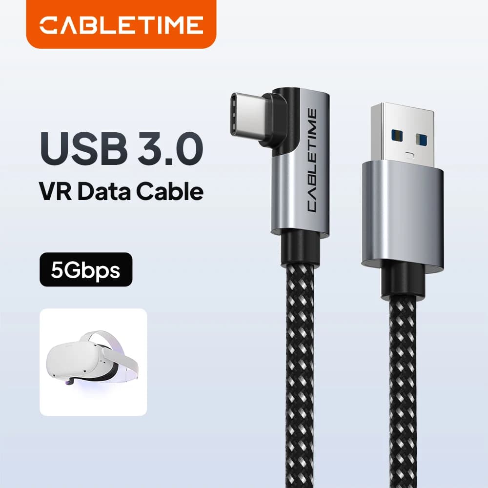 CABLETIME USB 3.0 VR Date Cable 5Gbps High Speed PC Data Transfer 3M/5M/7M for Oculus/Quest 3/Meta Quest 3S