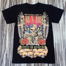 2026 Guns N 'Roses Rockers Guns N' Roses European and American Male and Female Gangsters T-shirt Short Sleeves