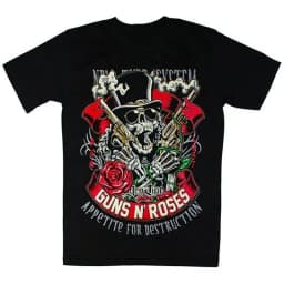 2026 Guns N 'Roses Rockers Guns N' Roses European and American Male and Female Gangsters T-shirt Short Sleeves