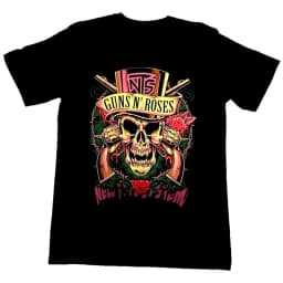 2026 Guns N 'Roses Rockers Guns N' Roses European and American Male and Female Gangsters T-shirt Short Sleeves