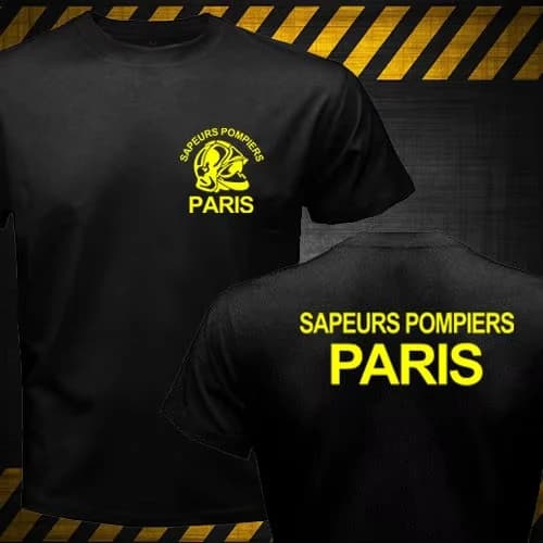 New Sapeurs Pompiers Paris France Firefighter Fire Department Brigade T-Shirt 2026 Summer High Quality Men Printing on T Shirts