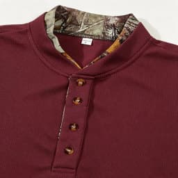 Men's Plus Size Waffle Knit Henley Shirt Long Sleeve Button Down Casual Breathable Polyester Tops for Spring Autumn Streetwear