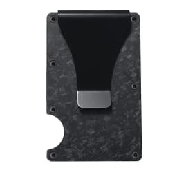 Men's RFID Blocking Wallet Metal Card Holder Slim Credit Card Case Carbon Fiber Business Bank Cardholder with Money Clip EDC