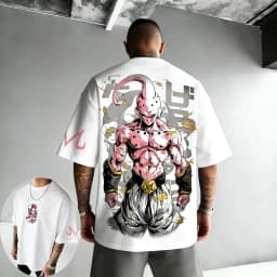 New Dragon Ball Anime Majin Buu Printed T-shirt 2026 Summer New Style Men's and Women's Casual Street Fashion Short Sleeve Top