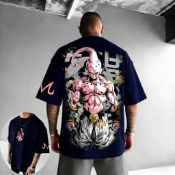 New Dragon Ball Anime Majin Buu Printed T-shirt 2026 Summer New Style Men's and Women's Casual Street Fashion Short Sleeve Top