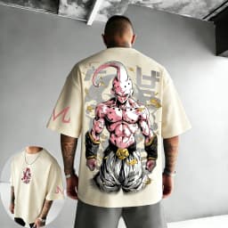 New Dragon Ball Anime Majin Buu Printed T-shirt 2026 Summer New Style Men's and Women's Casual Street Fashion Short Sleeve Top