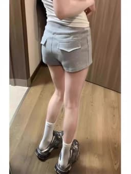 Korean Style Women Mid Waist Shorts Solid Color Mini Summer Casual Cotton Slim Fit Y2K Streetwear Women Shorts Black Shorts