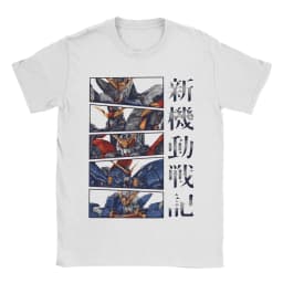 Men's GUNDAM WING SERIES T Shirt Giant Robot Cotton Clothes Crazy Short Sleeve O Neck Tees Plus Size T-Shirt