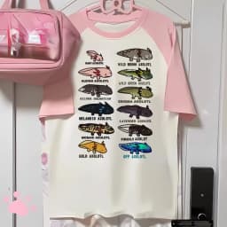 Cute Children Axolotl T-shirts Graphic Print T-Shirt Boy/Girl Summer Short Sleeved Kids Comfortable Tshirt Top Tee Kids