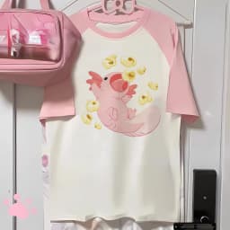 Cute Children Axolotl T-shirts Graphic Print T-Shirt Boy/Girl Summer Short Sleeved Kids Comfortable Tshirt Top Tee Kids