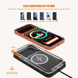 TIMESS Fast Car Wireless Charging Pad Non Slip Charger Station Stand for IPhone17 16 15 14 PRO MAX Airpods 3 2 Pro for Android