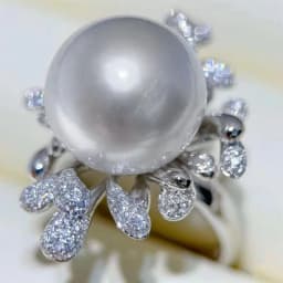 Huitan Exquisite Simulated Pearl Cubic Zirconia Ring for Party Luxury Female Anniversary Ceremony Accessories Delicate Jewelry