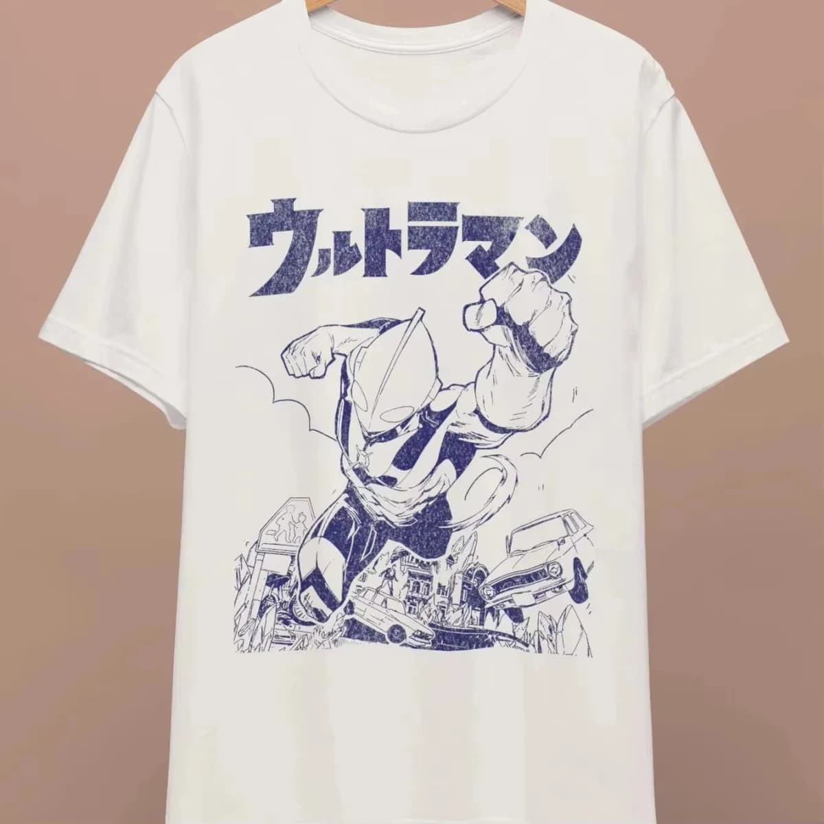 Harajuku Summer T-shirt Ultraman Manga Style Men's Clothing Retro Short-sleeved Casual Fitness Comfortable Y2k Top 2026 New