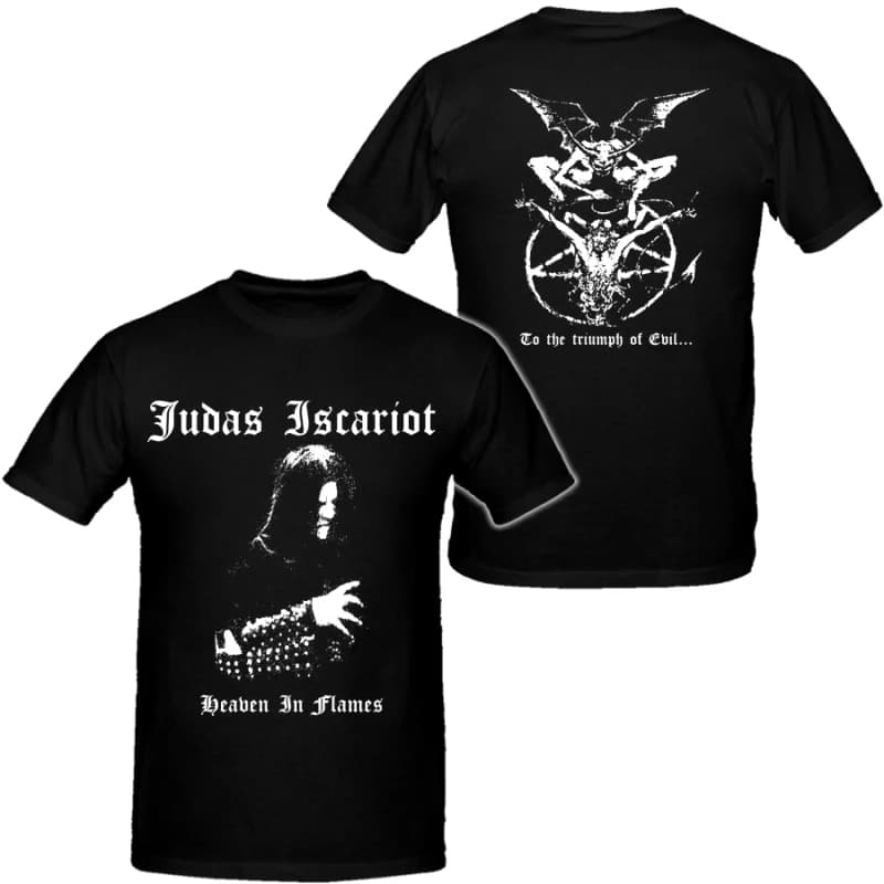 HOT Judas Iscariot  Band Mens Hip Hop Heavy Metal Tshirts Cotton Shirt Unisex Summer Short Sleeve Fashion Brand Tee Vintage Tops