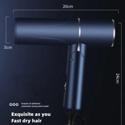 New Foldable Hair Dryer Blue Light Negative Ion Hair Care 1200W High Power Fast Drying Home Student Dormitory Travel Hair Dryer