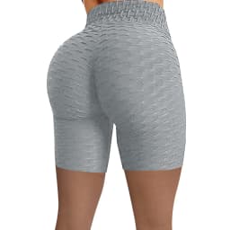 2026 Women's High Waist Bubble Sports Yoga Pants, Hip Lifting Slimming Elastic Five Point Shorts Outdoor Casual Shorts