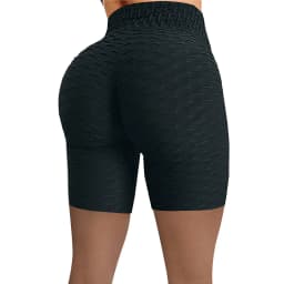 2026 Women's High Waist Bubble Sports Yoga Pants, Hip Lifting Slimming Elastic Five Point Shorts Outdoor Casual Shorts