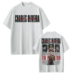 Limited Do Bronx Charles Oliveira Retro Graphic T Shirt Men's Clothing 100% Cotton Oversized T Shirts Fashion Trend Cool T-shirt