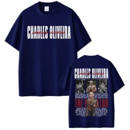 Limited Do Bronx Charles Oliveira Retro Graphic T Shirt Men's Clothing 100% Cotton Oversized T Shirts Fashion Trend Cool T-shirt