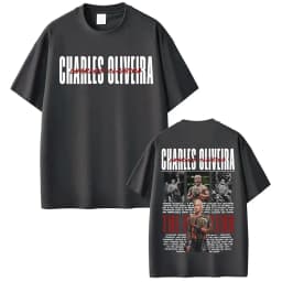 Limited Do Bronx Charles Oliveira Retro Graphic T Shirt Men's Clothing 100% Cotton Oversized T Shirts Fashion Trend Cool T-shirt