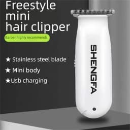Mini Hair Trimmer 0mm T-Steel Blade Portable Rechargeable Electric Hair Clipper for Bald Head Shaving Barber Haircuts Precision