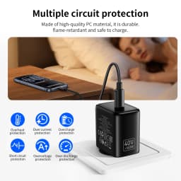 HOCO N83 40W GaN Fast Charger For iPhone 17 16 15 14 13 PD3.0 Charger for iPad Pro samsung Xiaomi Type C Mobile Phone Charger