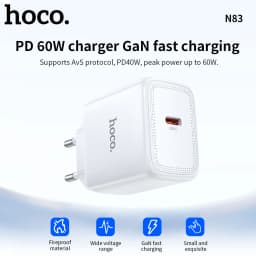 HOCO N83 40W GaN Fast Charger For iPhone 17 16 15 14 13 PD3.0 Charger for iPad Pro samsung Xiaomi Type C Mobile Phone Charger