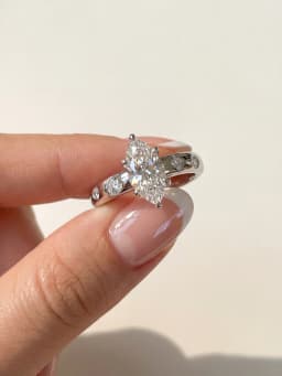 925 Sterling Silver Elegant Fashionable Marquise Zircon Ring for Women Anniversary Wedding Luxury High Quality Fine Jewelry