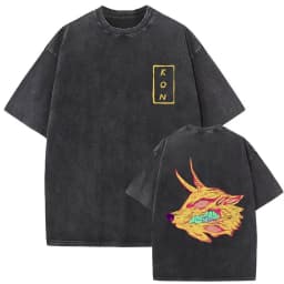 2026 Anime Chainsaw Man Vintage Washed T-shirt Hayakawa Aki Summon Kon Fox Devil Graphic T Shirt Men Women Casual Fashion Tshirt