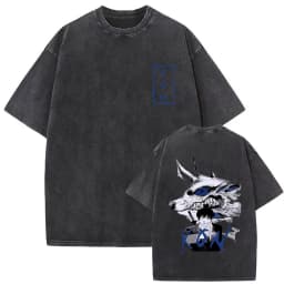 2026 Anime Chainsaw Man Vintage Washed T-shirt Hayakawa Aki Summon Kon Fox Devil Graphic T Shirt Men Women Casual Fashion Tshirt