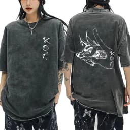 2026 Anime Chainsaw Man Vintage Washed T-shirt Hayakawa Aki Summon Kon Fox Devil Graphic T Shirt Men Women Casual Fashion Tshirt