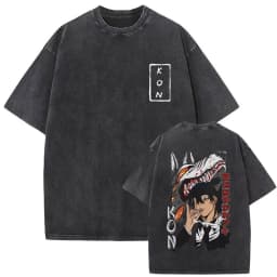2026 Anime Chainsaw Man Vintage Washed T-shirt Hayakawa Aki Summon Kon Fox Devil Graphic T Shirt Men Women Casual Fashion Tshirt