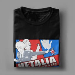 Hetalia Axis Powers T-Shirt for Men Creative Cotton Tee Shirt Crew Neck Short Sleeve T Shirts Printed Clothes