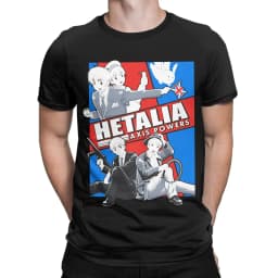 Hetalia Axis Powers T-Shirt for Men Creative Cotton Tee Shirt Crew Neck Short Sleeve T Shirts Printed Clothes