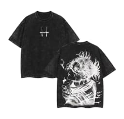 Jujutsu Kaisen Anime Choso Printed T-shirt Men's and Women's Washed T-shirt High Quality Vintage Cotton T-shirt Harajuku Tops