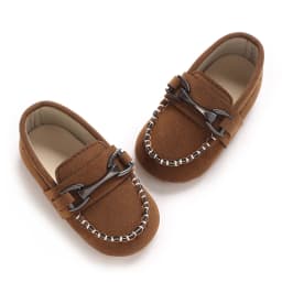 Korean Spring and Autumn Edition 0-1 Year Old Baby Walking Shoes Iron Buckle Matte Leather Bean Shoes Baby Shoes