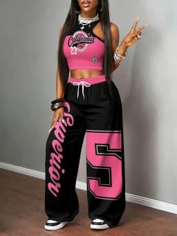 Women's Number Graphic Pants 2026 Men's New Wide Leg Elastic Waist Trousers Kids's Casual Summer Streetwear Pants