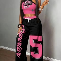 Women's Number Graphic Pants 2026 Men's New Wide Leg Elastic Waist Trousers Kids's Casual Summer Streetwear Pants