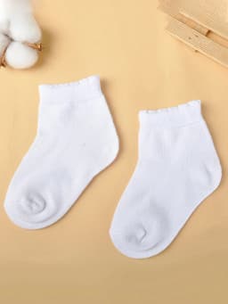 5 pairs of new children's socks, lightweight, breathable, solid color running sports socks