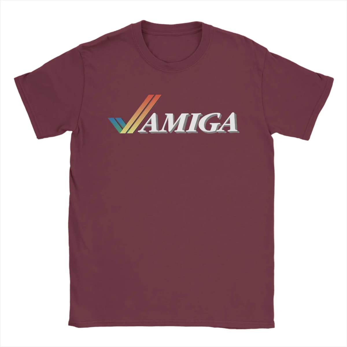 Men T-Shirts Commodore Amiga Logo Casual Cotton Tee Shirt Short Sleeve T Shirt Round Collar Tops Graphic Printed