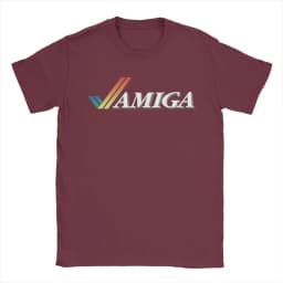 Men T-Shirts Commodore Amiga Logo Casual Cotton Tee Shirt Short Sleeve T Shirt Round Collar Tops Graphic Printed