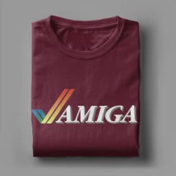 Men T-Shirts Commodore Amiga Logo Casual Cotton Tee Shirt Short Sleeve T Shirt Round Collar Tops Graphic Printed