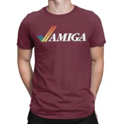 Men T-Shirts Commodore Amiga Logo Casual Cotton Tee Shirt Short Sleeve T Shirt Round Collar Tops Graphic Printed