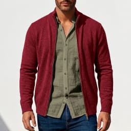 New Men's Casual Knitted Zipper Cardigan Jackets Spring Work Jumper Zip Sweater Long Sleeve Knitwear Autumn Gym Man Streetwear